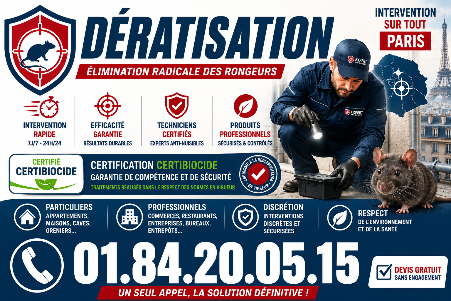 Deratisation Paris 11